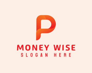 Orange Letter P logo design