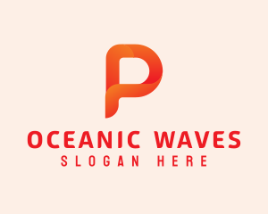 Orange Letter P logo design