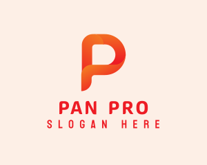 Orange Letter P logo design