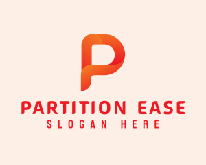 Orange Letter P logo design