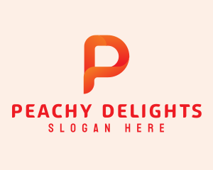 Orange Letter P logo design