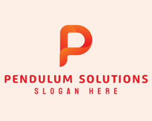 Orange Letter P logo design