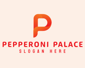 Orange Letter P logo design