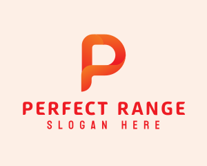 Orange Letter P logo design