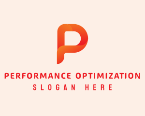 Orange Letter P logo design