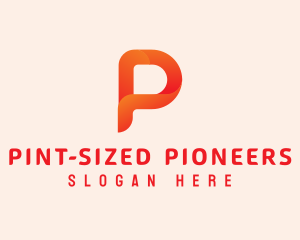 Orange Letter P logo design