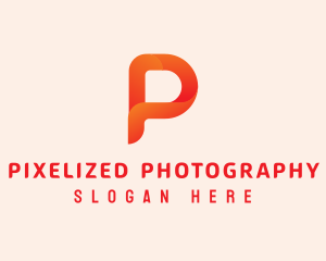 Orange Letter P logo design