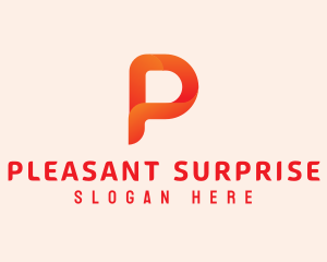 Orange Letter P logo design