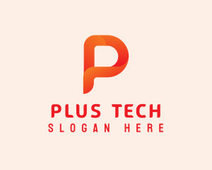 Orange Letter P logo design