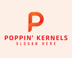 Orange Letter P logo design