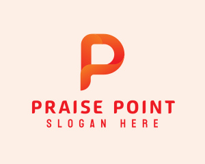 Orange Letter P logo design