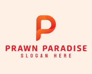 Orange Letter P logo design