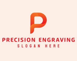 Orange Letter P logo design