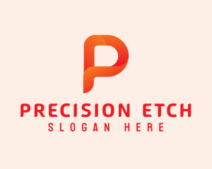 Orange Letter P logo design