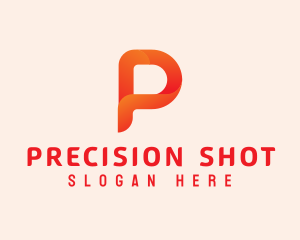 Orange Letter P logo design