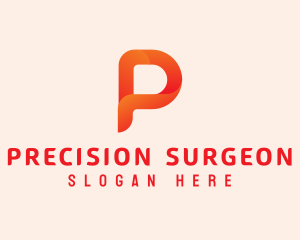 Orange Letter P logo design