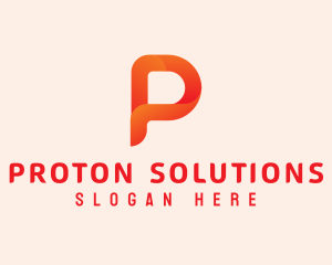 Orange Letter P logo design