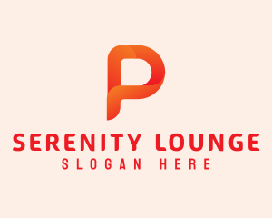 Orange Letter P logo design