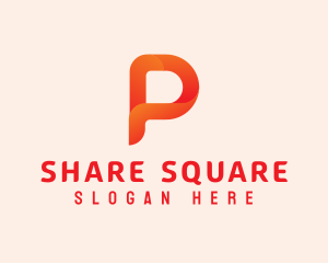 Orange Letter P logo design