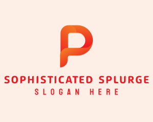 Orange Letter P logo design