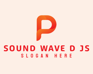 Orange Letter P logo design