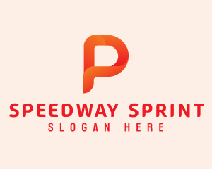 Orange Letter P logo design