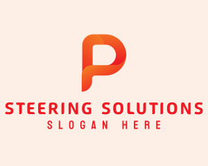 Orange Letter P logo design