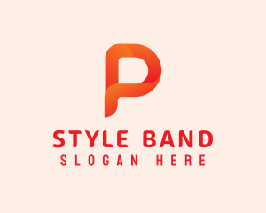 Orange Letter P logo design