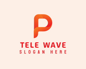 Orange Letter P logo design