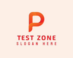 Orange Letter P logo design