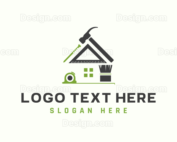 House Tools Carpentry Logo