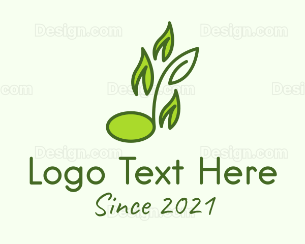 Organic Musical Leaf Logo