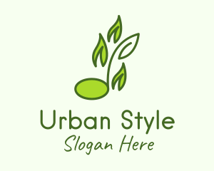 Organic Musical Leaf Logo