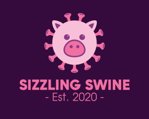 Swine Flu Virus logo design