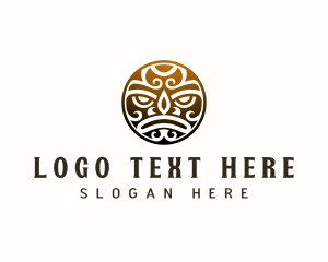 Tribal Polynesian Mask logo