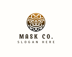 Tribal Polynesian Mask logo