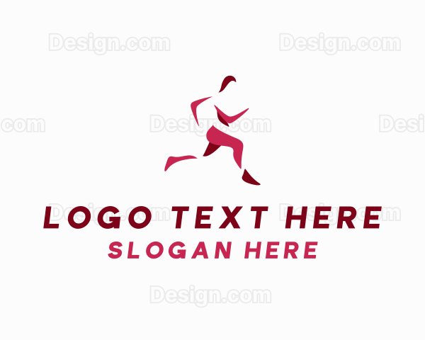 Athletic Running Person Logo