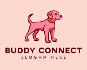 Pink Puppy Dog Cartoon Logo