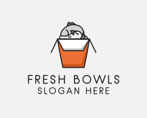 Fish Rice Bowl  logo design