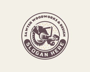 Lumberjack Circular Saw  logo design