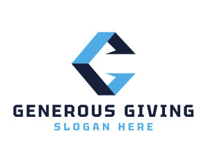 Blue Box G logo design