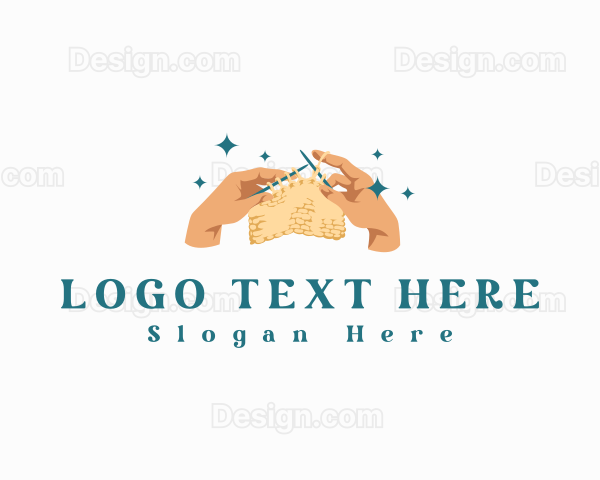 Hand Knitting Crochet Logo