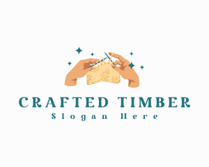 Hand Knitting Crochet logo design