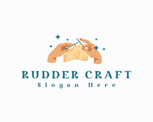 Hand Knitting Crochet logo design