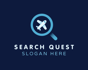 Flight Search Plane logo design