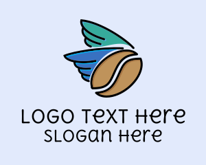 Flying Coffee Bean Logo