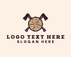 Tree Lumber Axe Woodworking logo