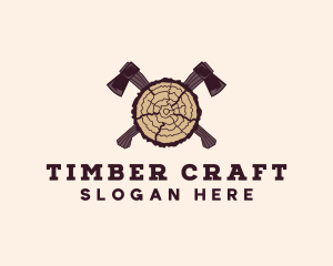 Tree Lumber Axe Woodworking logo