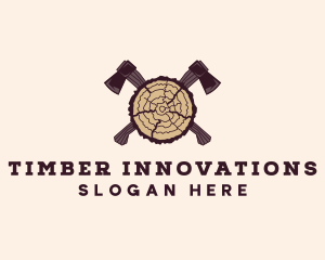 Tree Lumber Axe Woodworking logo