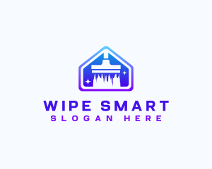 Squeegee Housekeeping Wiper logo design